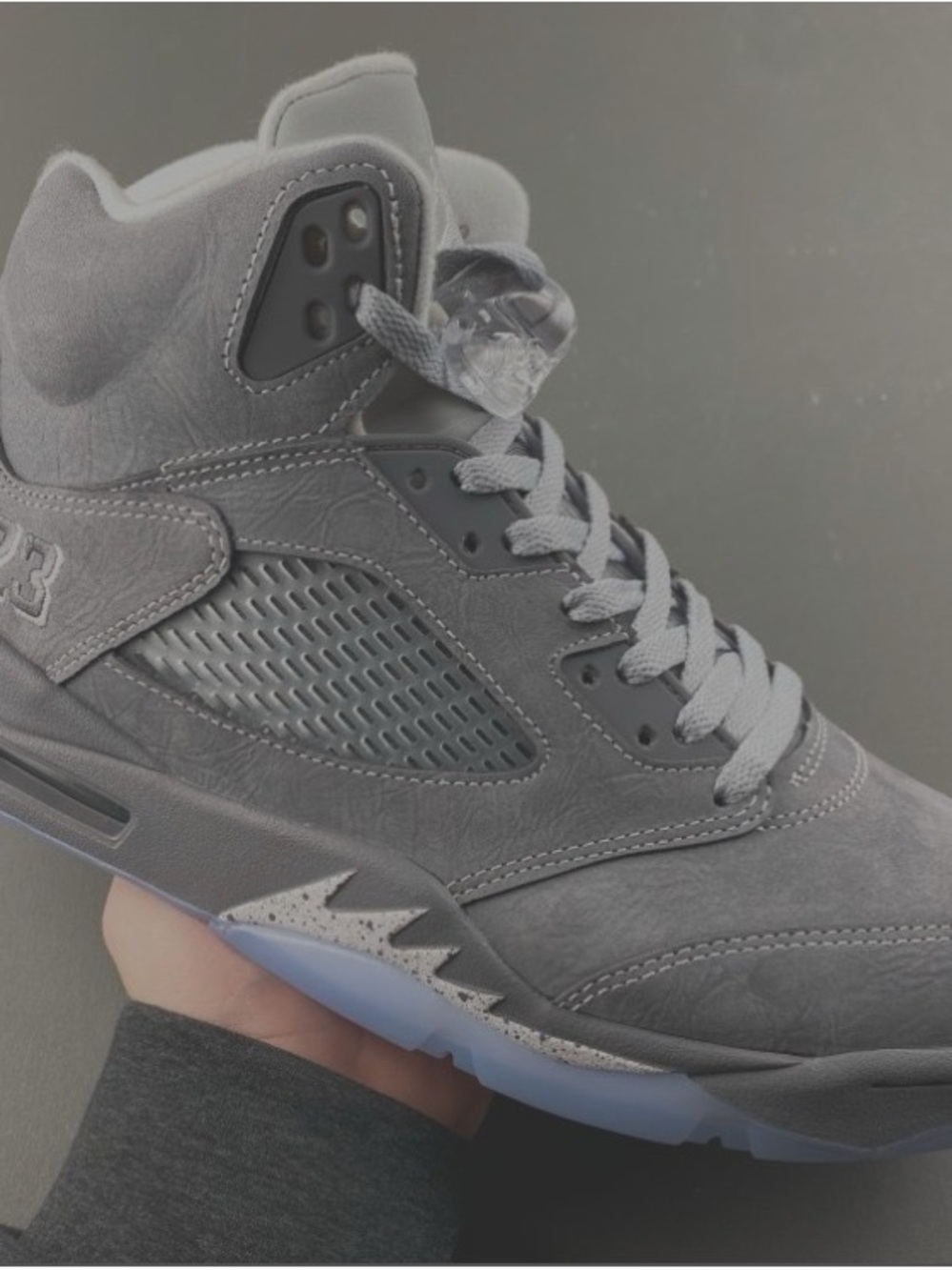 Jordan Men's Grey High-Top Sneakers